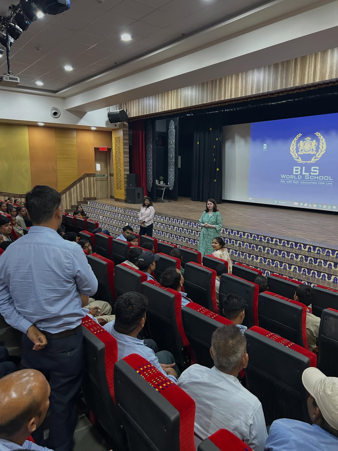 School guidance and student awareness session in auditorium